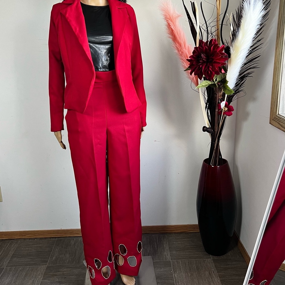 A homemade jacket and pant. Available in different colors and sizes.